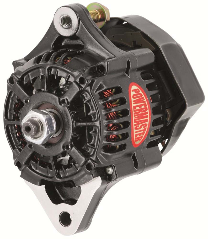 Powermaster 8182 | POWERMASTER Mini Denso 75amp Race Alternator Black