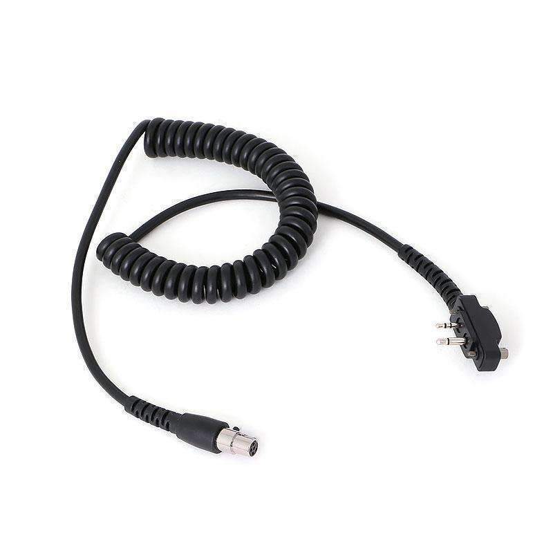 Rugged Radios cc-icom-b | RUGGED RADIOS Cord Coiled Headset to Radio ICOM Bolt-On 2 Pin