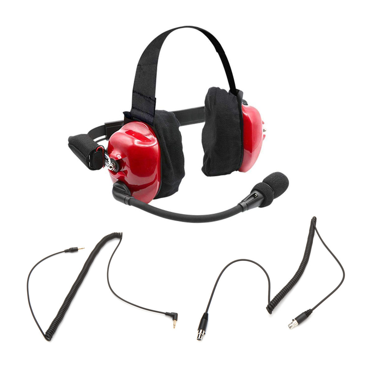 Rugged Radios h80-rd | RUGGED RADIOS Headset Track Talk Red Linkable Intercom