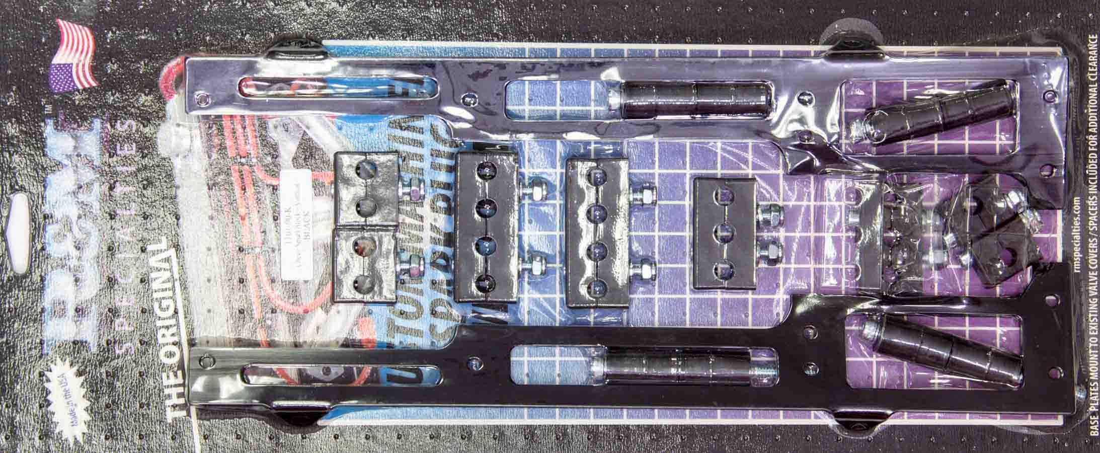 R And M Specialties 1101-90-k | R AND M SPECIALTIES Spark Plug Wire Loom SBC Black Vertical Style