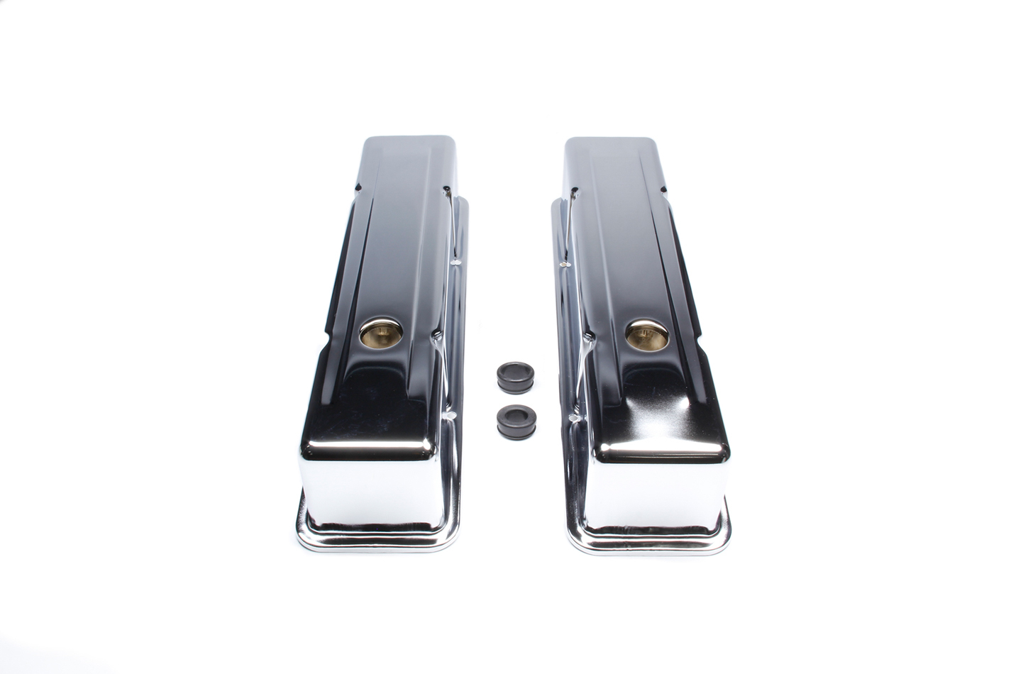 Racing Power Co-Packaged r9215 | RACING POWER CO-PACKAGED 58-86 SBC Valve Covers Tall Chrome Steel