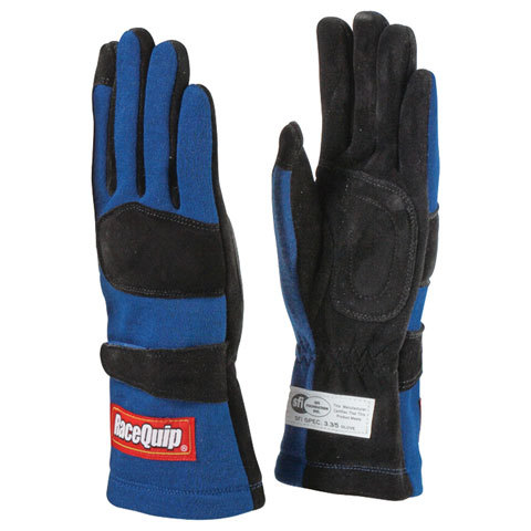 Racequip 355025rqp | Gloves Double Layer Large Blue SFI