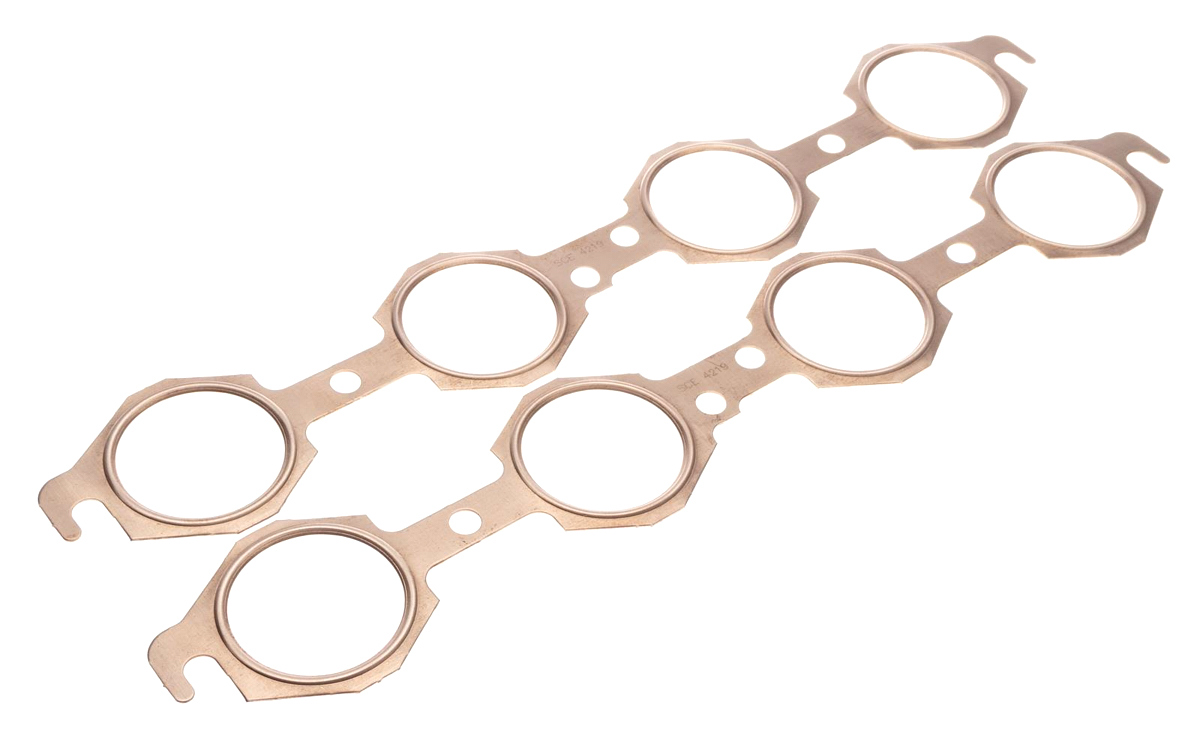 SCE Gaskets 4219 | SCE GASKETS Exh Gskt Set Pro-Copper LS1/LS6 2.130 Dia Port