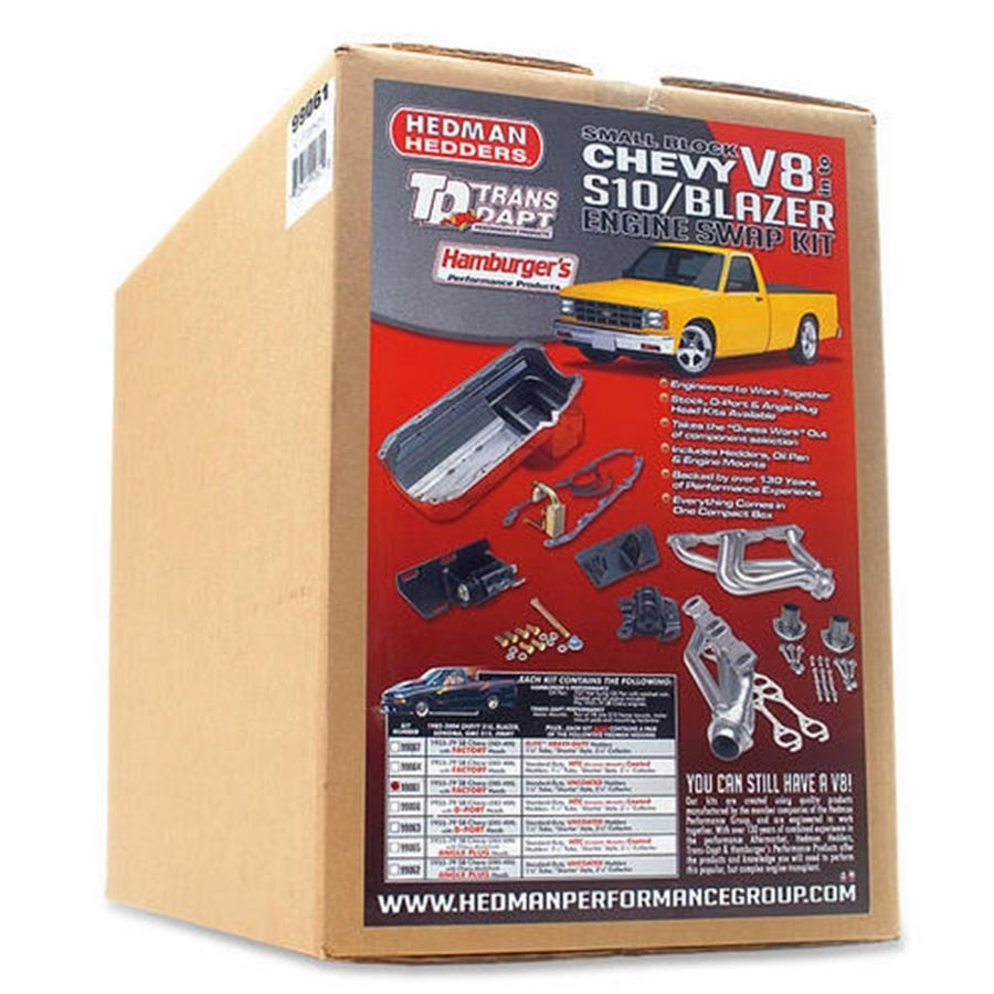 Trans-Dapt 99061 | TRANS-DAPT S10 Swap-In-A-Box Kit Complete V8