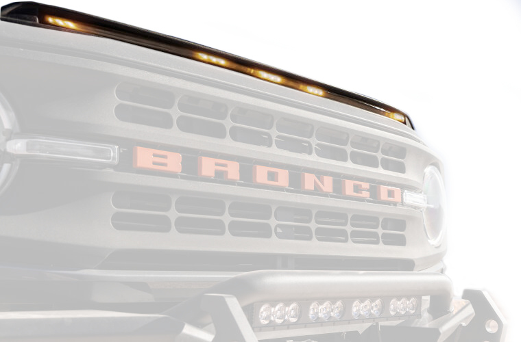 Ventshade 753183 | VENTSHADE Aeroskin Lightshield Ford Bronco; 2021-2024