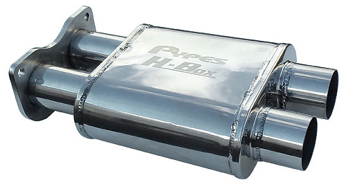 Pypes Exhaust MVH10 | Pypes GTO H-Box Muffler 304 Stainless Steel; 2005-2006