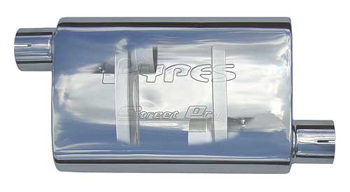 Pypes Exhaust MVS13 - Pypes Street Pro 14 2.5 off/center 409 Stainless  non-polished