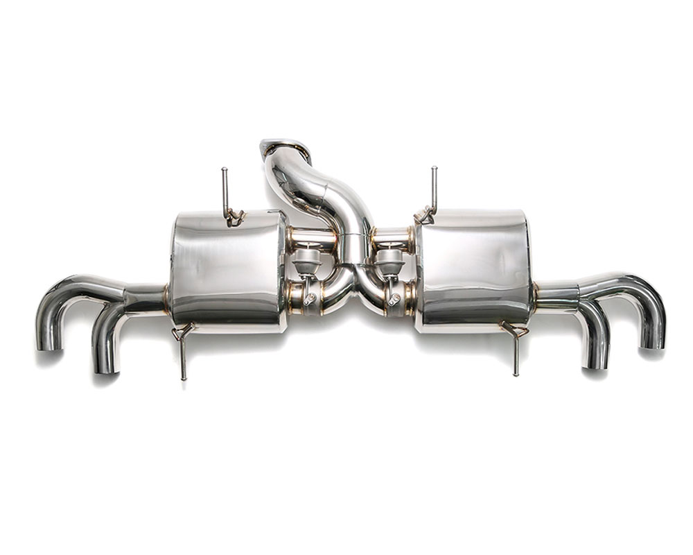 Armytrix NI35S-QS12C | ARMYTRIX Stainless Steel Valvetronic Catback Exhaust 90mm System Nissan GT-R R35 with Quad Chrome Tips; 2009-2019