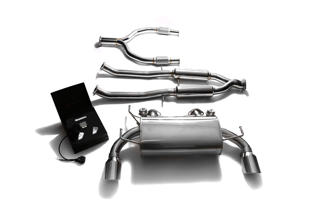 Armytrix NIZ37-DS13C | ARMYTRIX Stainless Steel Valvetronic Catback Exhaust System Nissan 370Z with Dual Chrome Silver Tips; 2009-2020