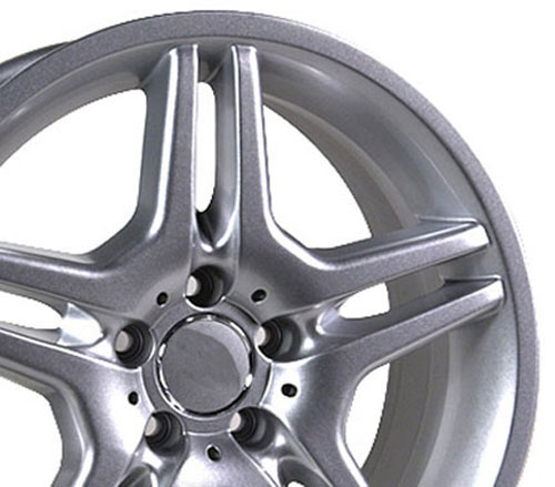 OE Wheels mb02-17075-5112-35s | 17 Replica Wheel MB02 Mercedes Benz C Class Rim 17x7.5 Silver Wheel Mercedes-Benz CLK320 1998-2003; 1998-2003