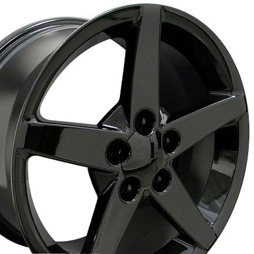 OE Wheels cv06a-18095-5475-58b | 18 Replica Wheel CV06 C6 Rim 18x9.5 Black Wheel Chevrolet Corvette 1988-2004; 1988-2004