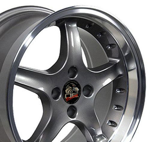 OE Wheels fr04a-dr17090-4425-20am | 17 Replica Wheel FR04 Cobra Rim 17x9 DR Gunmetal Wheel Ford Mustang (rear only) 1979-1993; 1979-1993