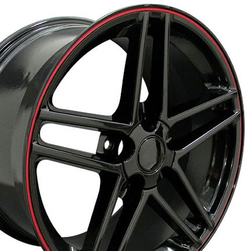 OE Wheels cv07a-18095-5475-56br | 18 Replica Wheel CV07A C6 Z06 Rim 18x9.5 Redline Wheel Chevrolet Corvette 1988-2004; 1988-2004