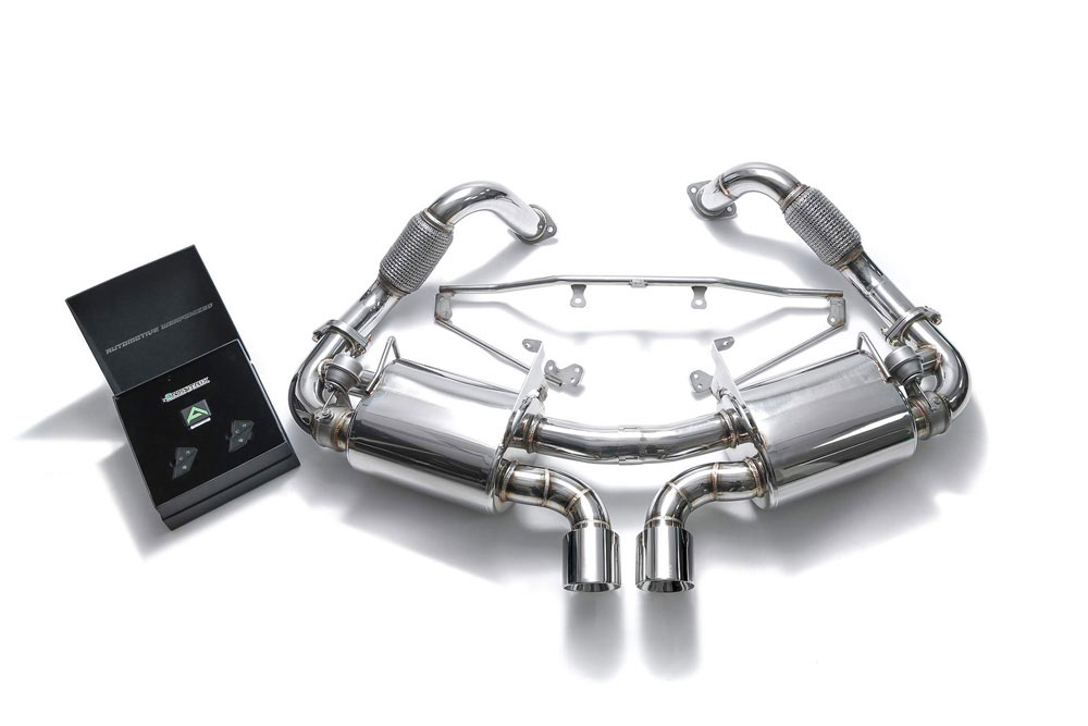 Armytrix P81N1-DS24C | ARMYTRIX Stainless Steel Valvetronic Exhaust System Porsche 981 Boxster with Dual Chrome Silver Tips; 2013-2016