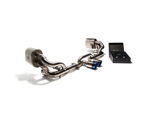 Armytrix P97G3-DT20M | ARMYTRIX Titanium Valvetronic Exhaust System Porsche 997 GT3 with Dual Matte Black Tips; 2007-2009