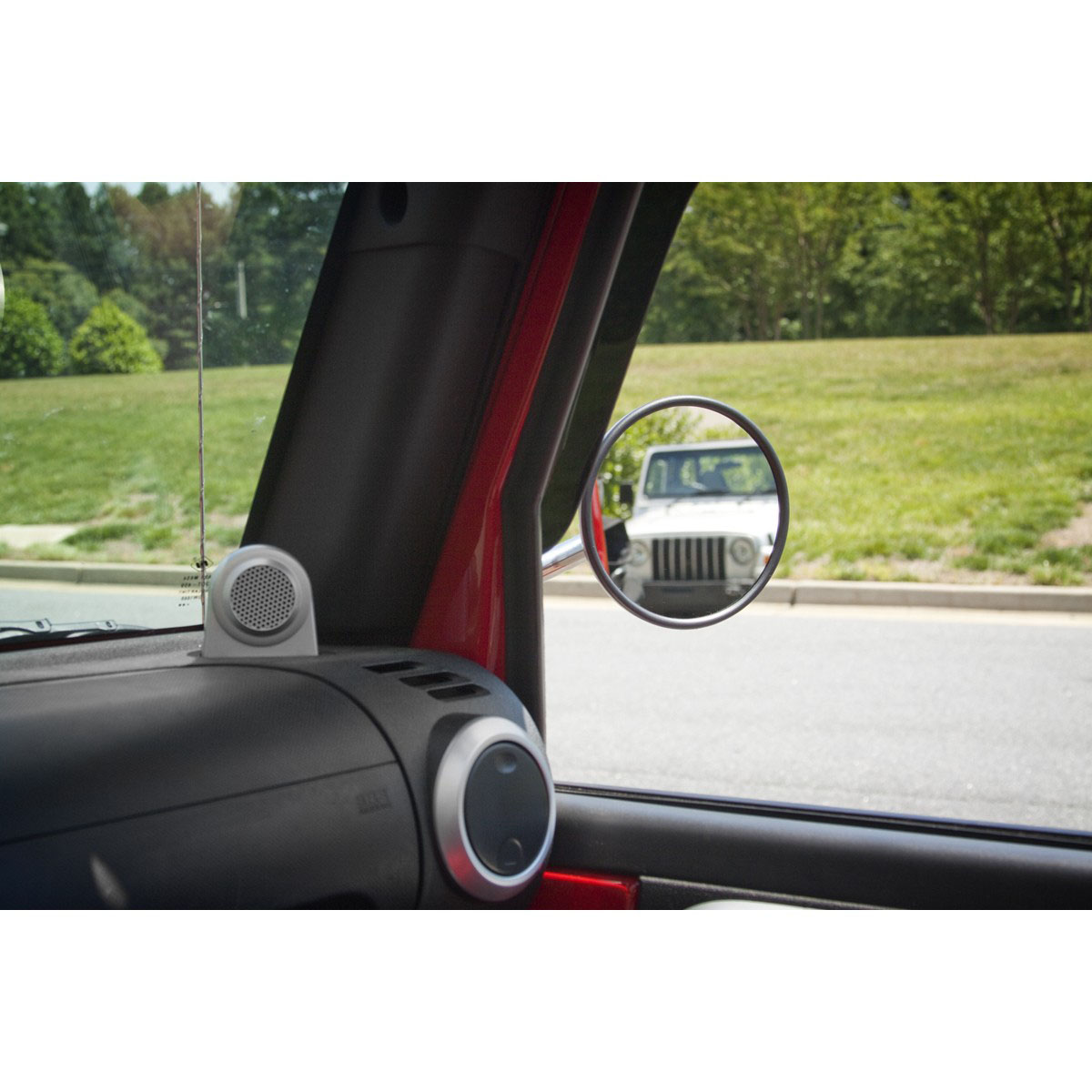 Rugged Ridge 11025.1 | -OMIX Quick Release Mirror Relocation Kit Black 97-18 Jeep Wrangler; 1997-2018