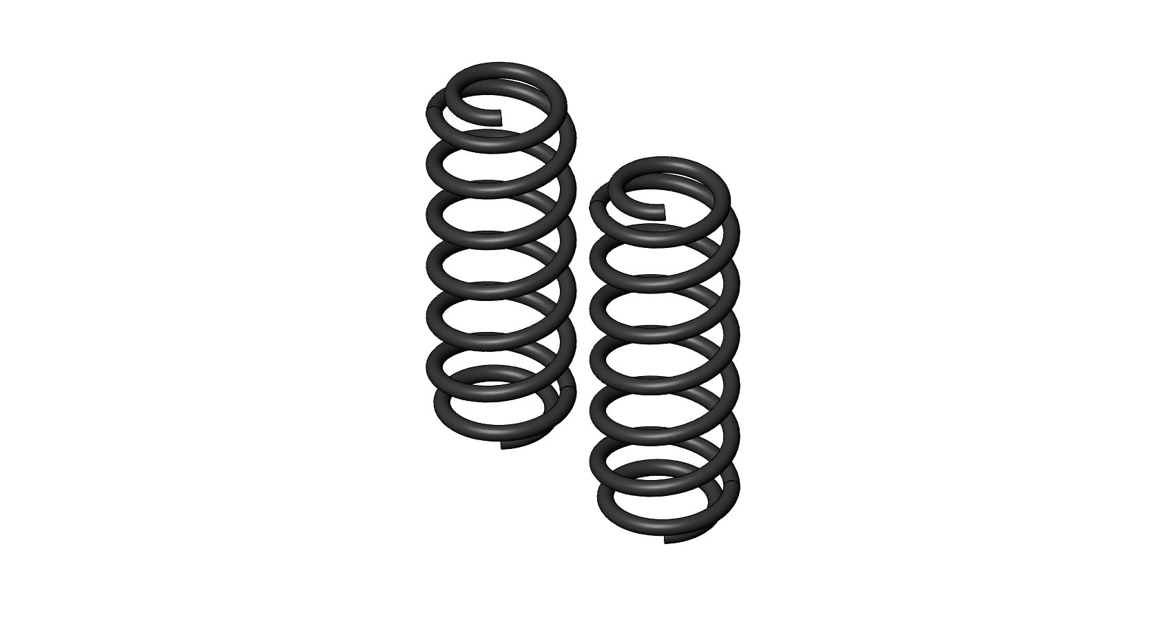 Clayton Machine Works 1509251 | Clayton Jeep Wrangler 2.5 Inch Rear Coil Springs 18 and Up JL; 2018-2024