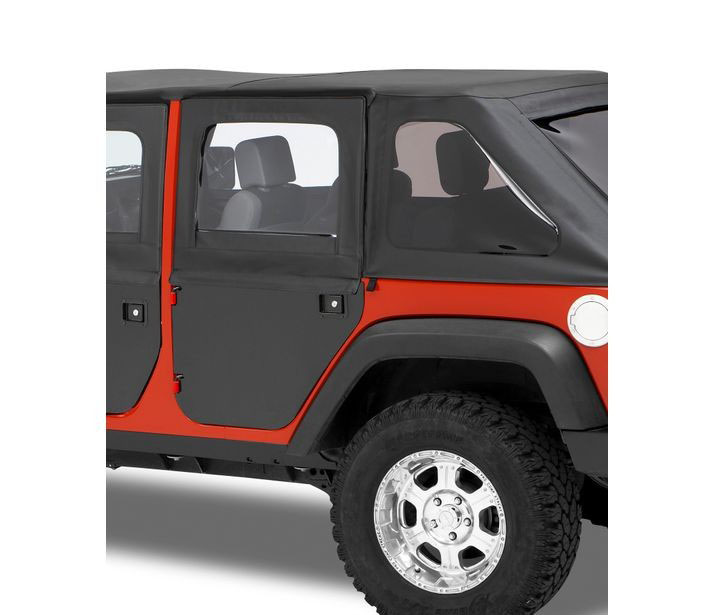 Bestop 51799-17 | Jeep 07-17 Wrangler Unlimited; Rear Doors; 2-piece full Fabric Doors; Front; 2007-2017