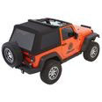 Bestop 54922-35 | Trektop NX Glide Black Diamond Jeep 07-17 Wrangler 2-Door; includes convertible top folding frame; 2007-2017