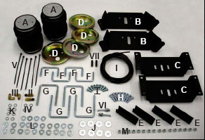 Pacbrake hp10019 | Pacbrake Heavy Duty Rear Air Suspension Kit For select Dodge Ford Chevrolet / GMC and Mazda trucks Pacbrake