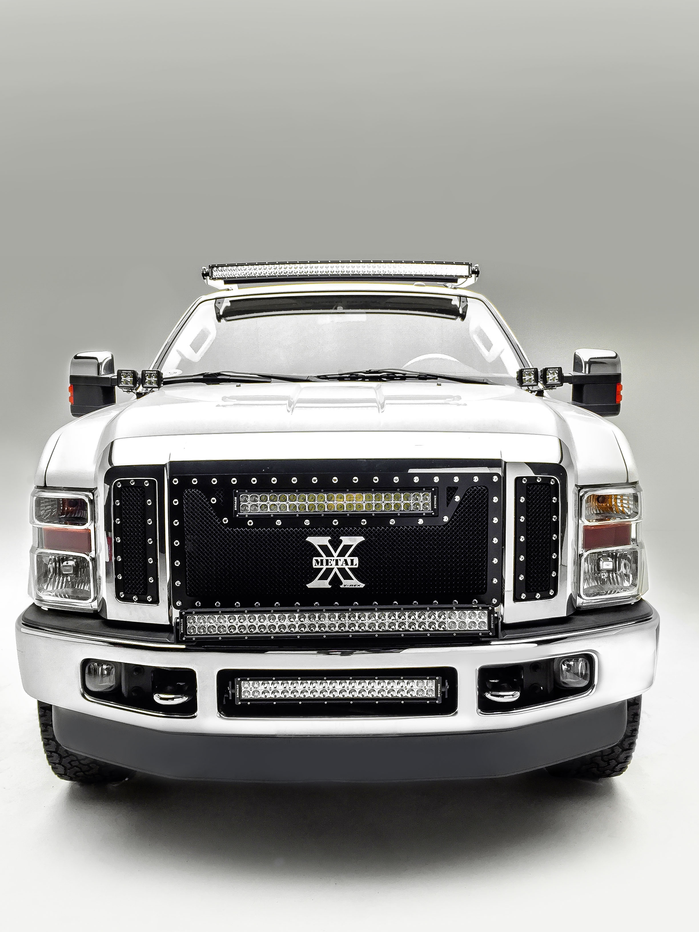 T-Rex z325632-kit | Zroadz T-Rex 2008-2010 FORD F250/350: Front Bumper Center Opening LED Light Bar Mount KIT with 20 IN Inch Led Light Bar (Includes Universal Wiring Harness); 2008-2010