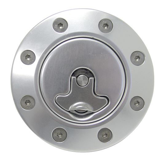 RideTech 81000039 | Ridetech 66-67 Chevy Nova Locking Gas Cap (Clear Anodized); 1966-1967