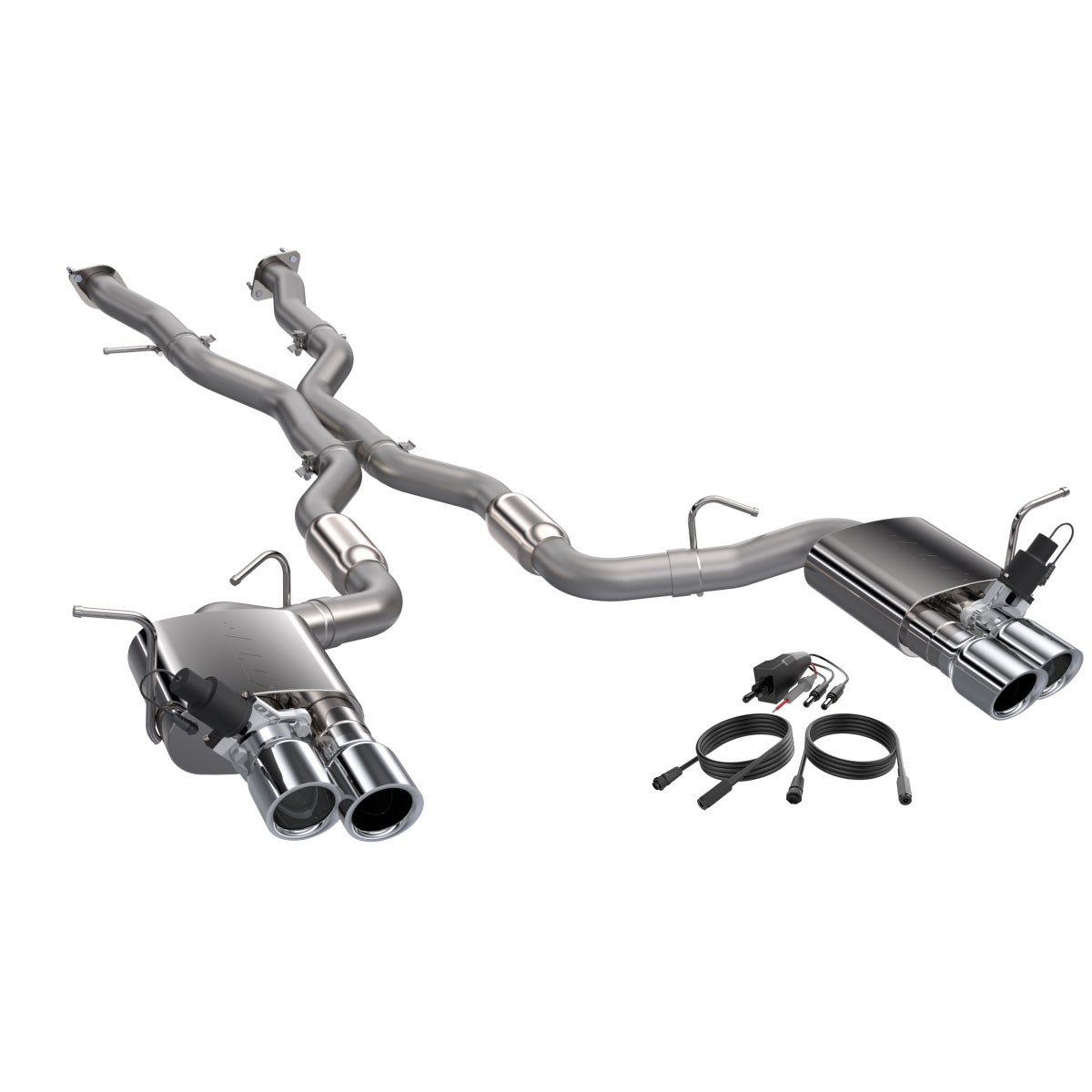 QTP 427218 | Jeep Cherokee Trackhawk Screamer Cat-Back Exhaust with Polished Tips; 2018-2022