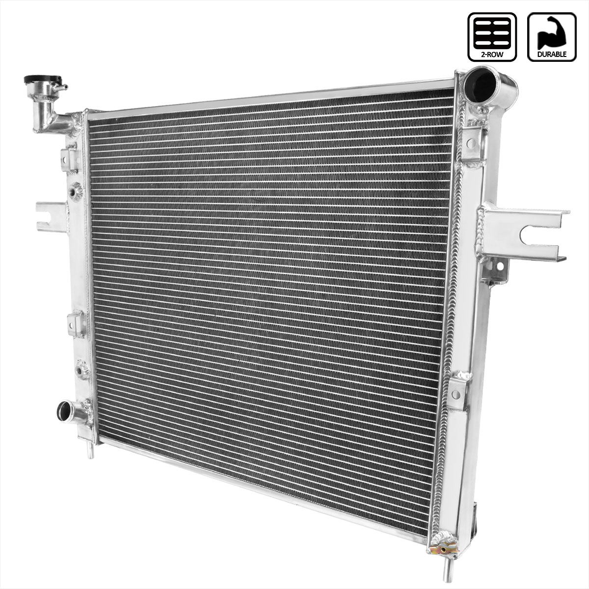 Spec-D Tuning rad2-gkee99 | SPEC-D Tuning Jeep Grand Cherokee 2 - Row Aluminum Radiator - Automatic Transmission; 1999-2004