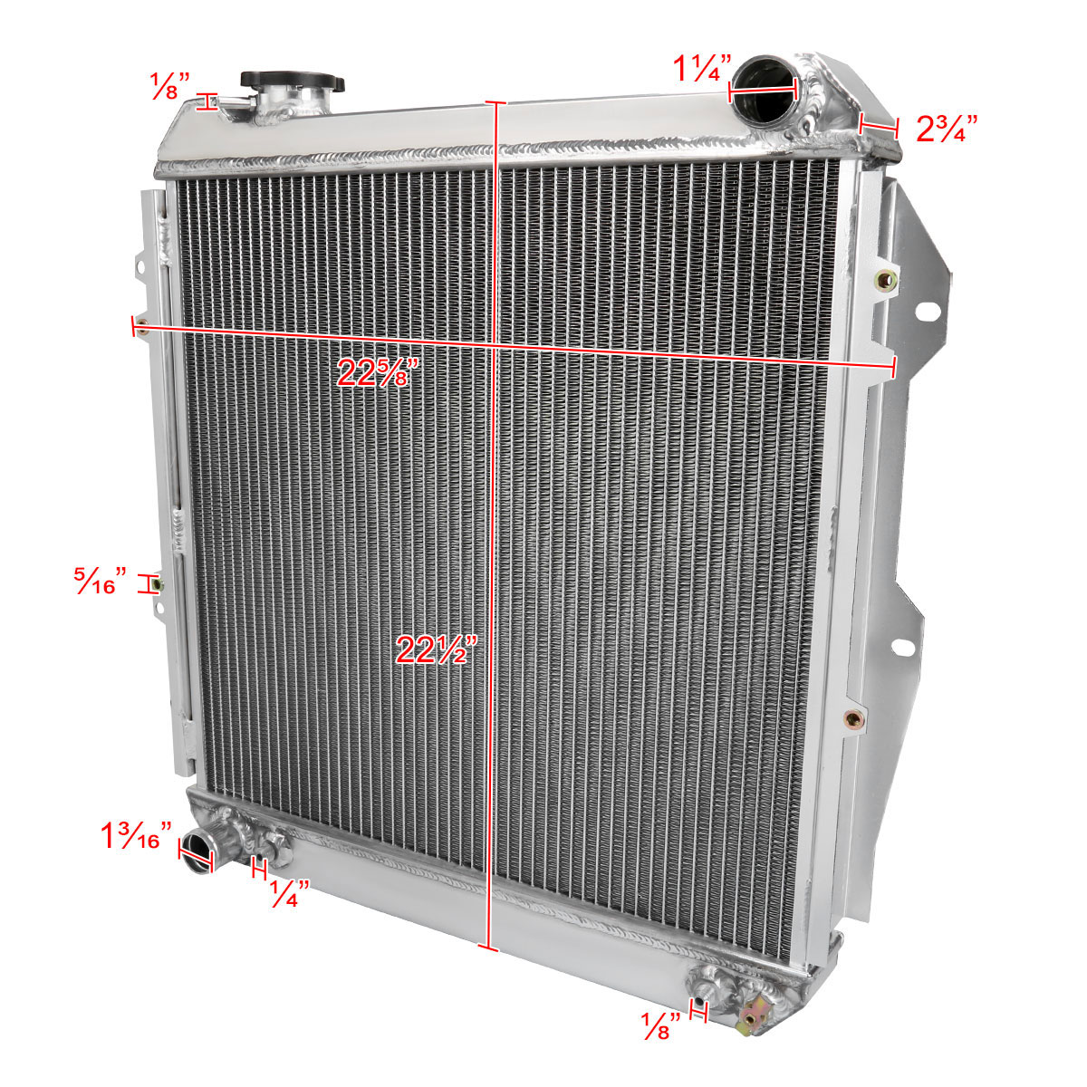 Spec-D Tuning rad3-pik88 | SPEC-D Tuning Toyota Pickup V6 Radiator - 3 Core; 1988-1995