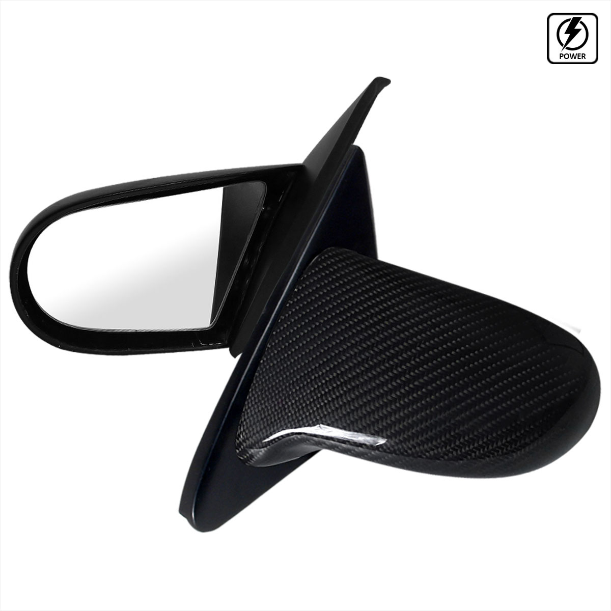 Spec-D Tuning rms-cv923cf-p | SPEC-D Tuning Honda Civic 2/3 Door Spoon Style Mirrors - Power Carbon Fiber; 1992-1995