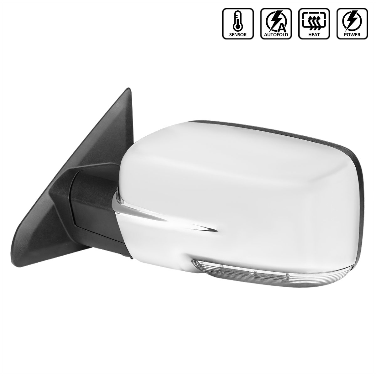 Spec-D Tuning rmv-ram13chp-at-fs-l | SPEC-D Tuning Dodge Ram Left Towing Mirror Power Heated - Chrome; 2013-2019