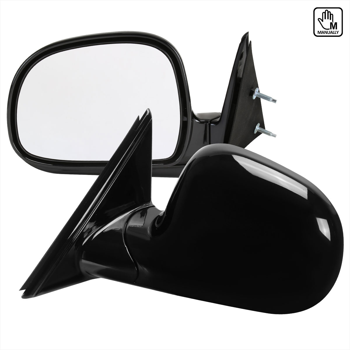 Spec-D Tuning rmv-s1094-m-fs | SPEC-D Tuning Chevrolet S10 Manual Side Mirror Glossy Black; 1994-2001