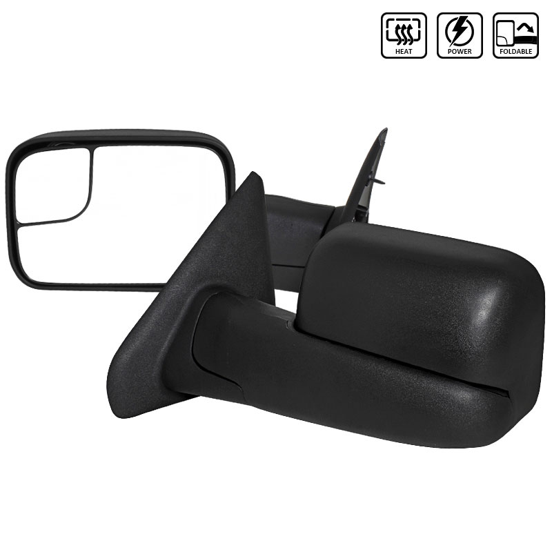 Spec-D Tuning rmx-ram02h-p-zm | SPEC-D Tuning Dodge Ram Towing Mirrors Power Heated; 2002-2008