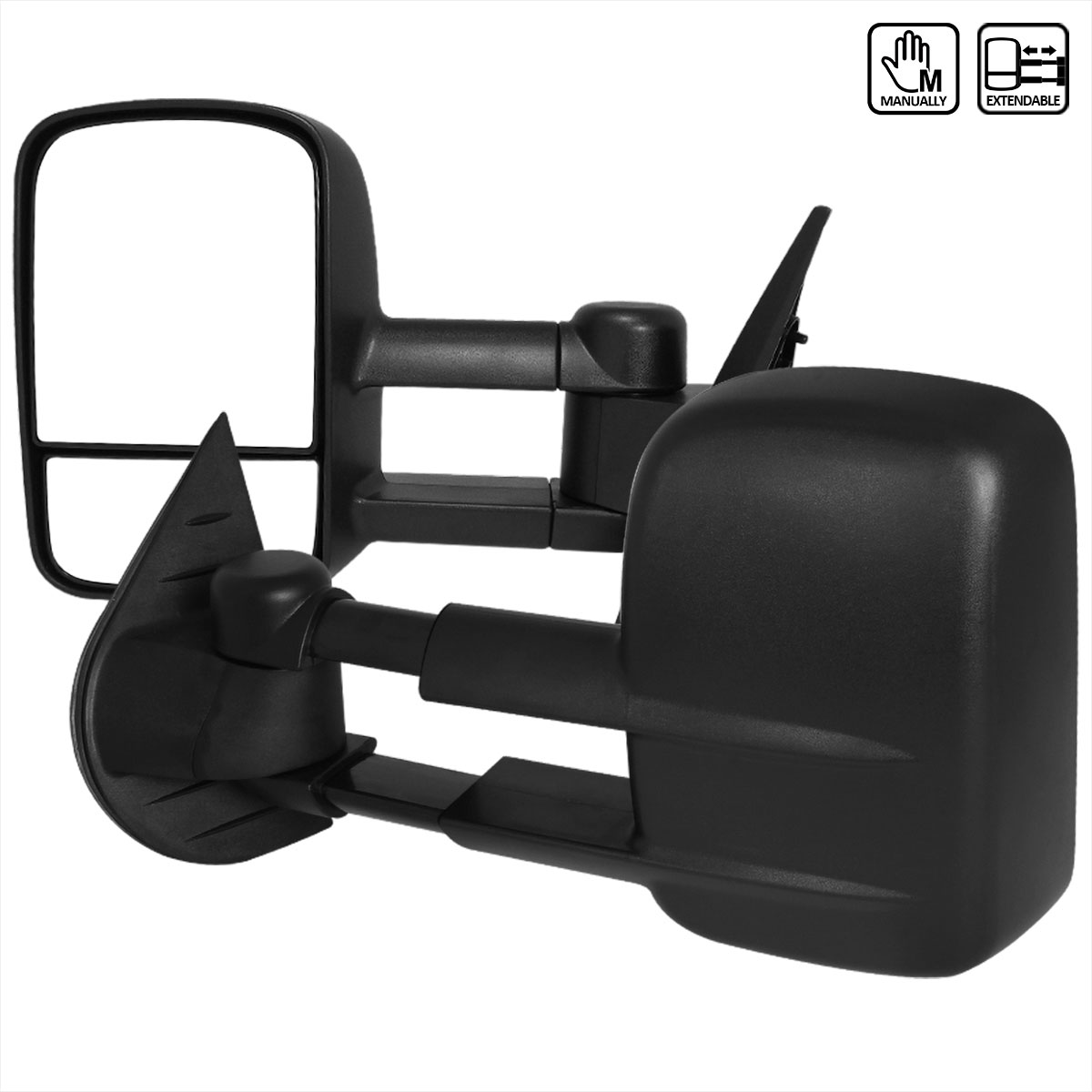 Spec-D Tuning rmx-siv07-m-fs | SPEC-D Tuning Chevrolet Silverado Towing Mirrors - Manual; 2007-2013