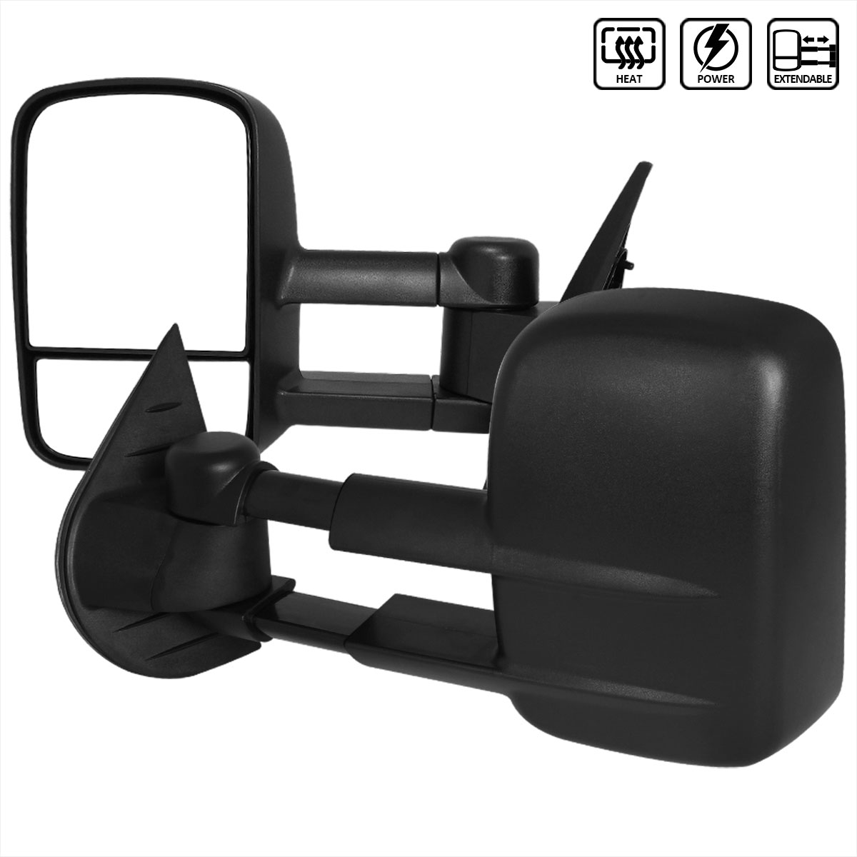 Spec-D Tuning rmx-siv07h-p-fs | SPEC-D Tuning Chevrolet Silverado Towing Mirrors Power; 2007-2013