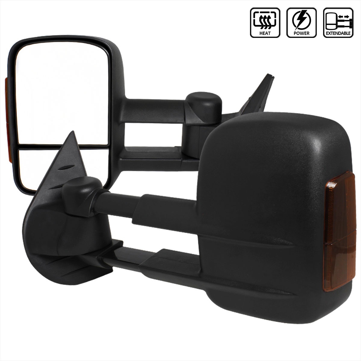 Spec-D Tuning rmx-siv07ledh-p-fs | SPEC-D Tuning Chevrolet Silverado Towing Mirrors Power, Heated, LED Signal; 2007-2013