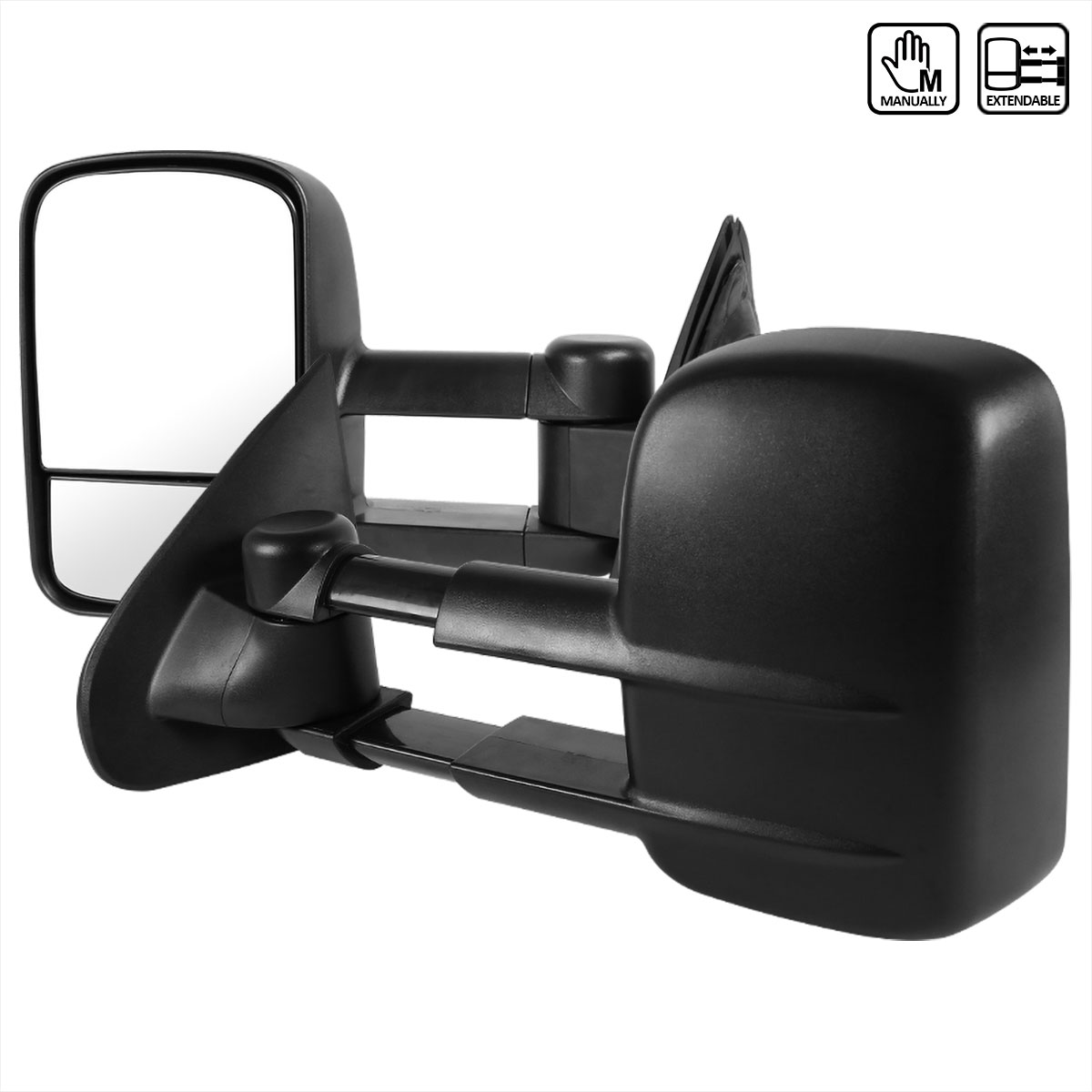 Spec-D Tuning rmx-siv14-m-fs | SPEC-D Tuning Chevrolet Silverado Towing Mirrors - Manual; 2014-2018