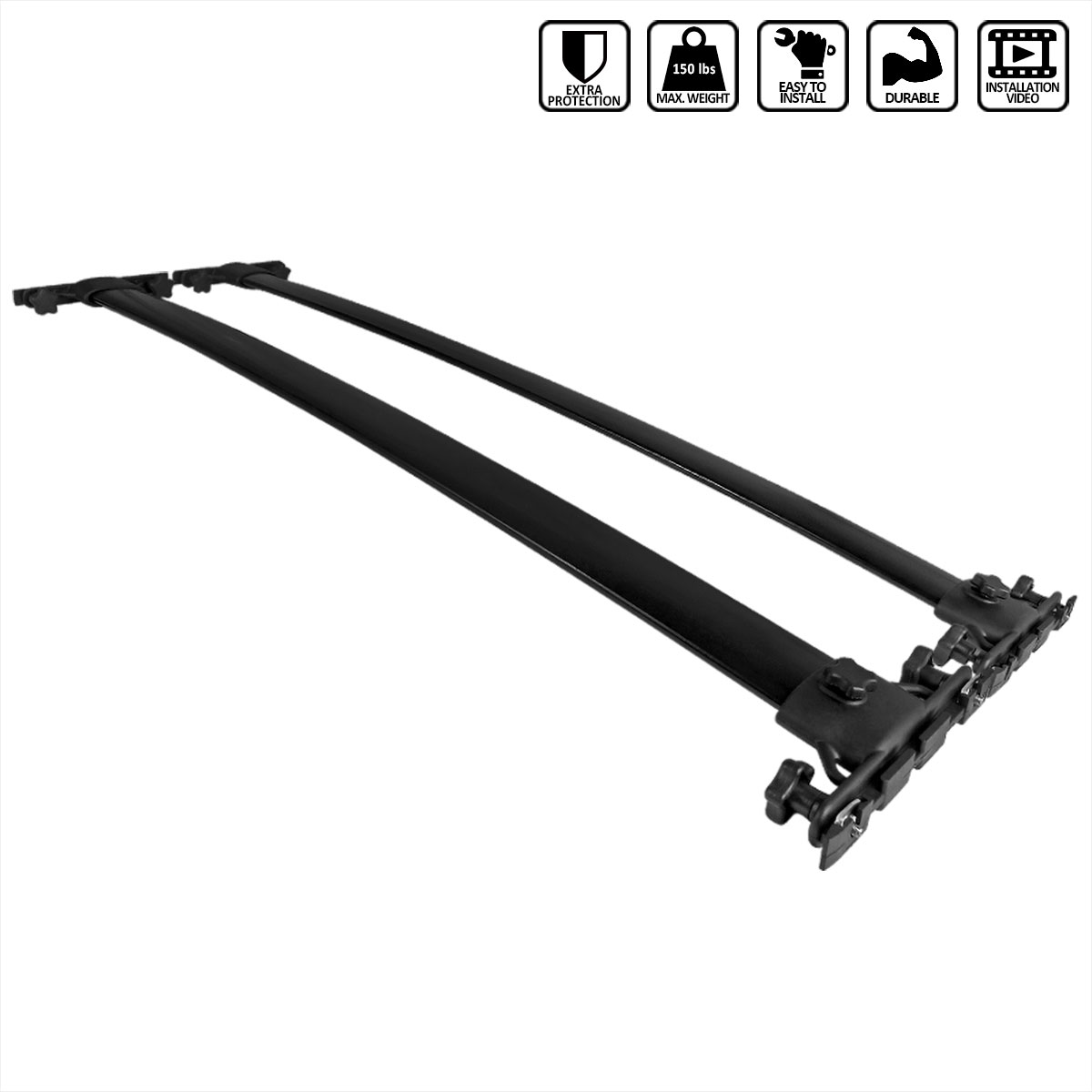 Spec-D Tuning rrb-hldr08bk | SPEC-D Tuning Toyota Highlander OE Style Roof Rack; 2008-2012