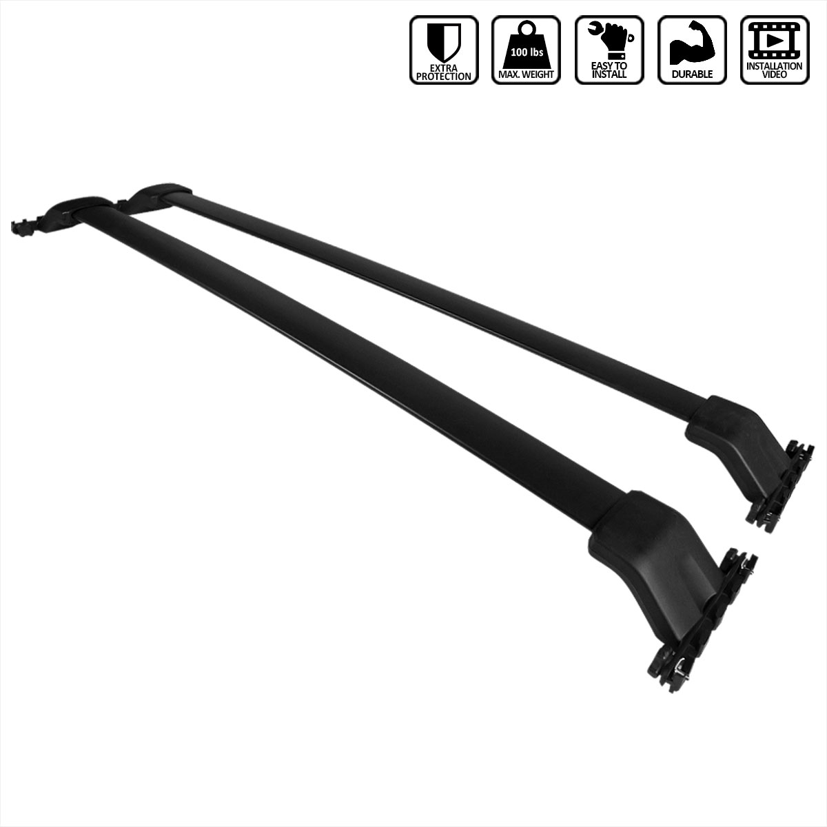 Spec-D Tuning rrb-plt09bk | SPEC-D Tuning Honda Pilot OE Style Roof Rack; 2009-2012