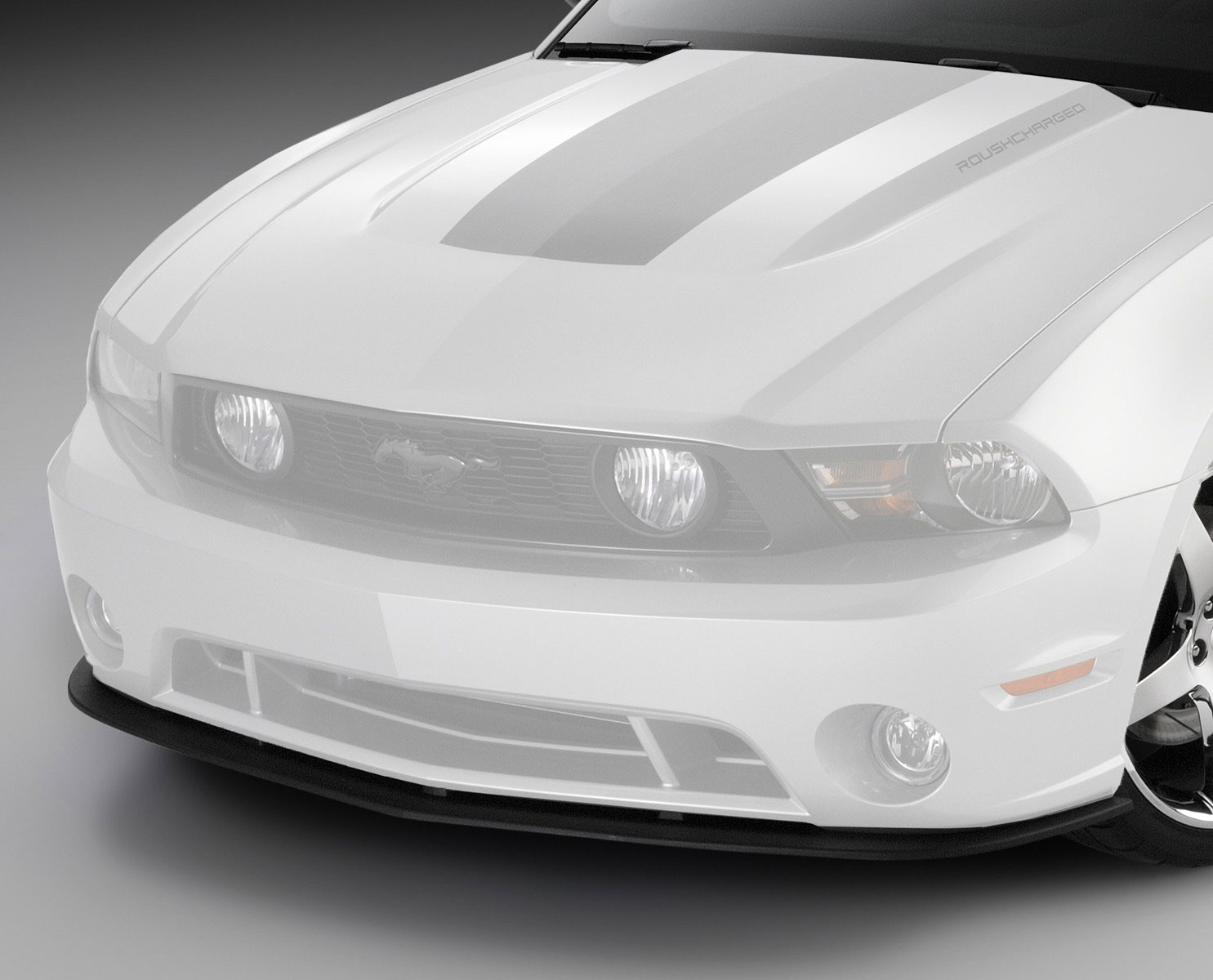 Roush 420002 | ROUSH Front Splitter Black for Ford Mustang 4.6/5.0L; 2010-2012