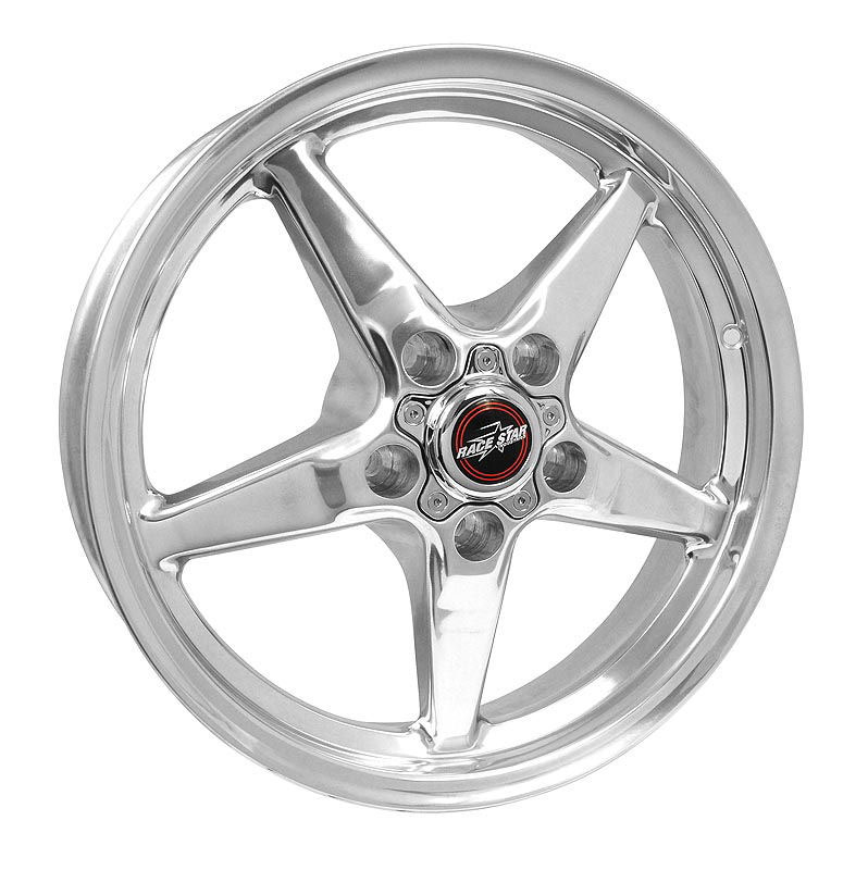 Race Star 92-745142DP | 92 Drag Star 17x4.50 5x4.50bc 1.75bs Direct Drill Polished Wheel