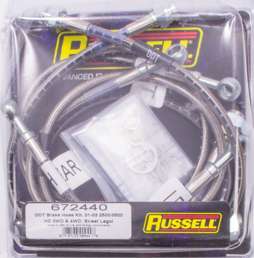 Russell 672440 | Performance 01-06 GM Silverado/Sierra HD (All) Brake Line Kit; 2001-2006