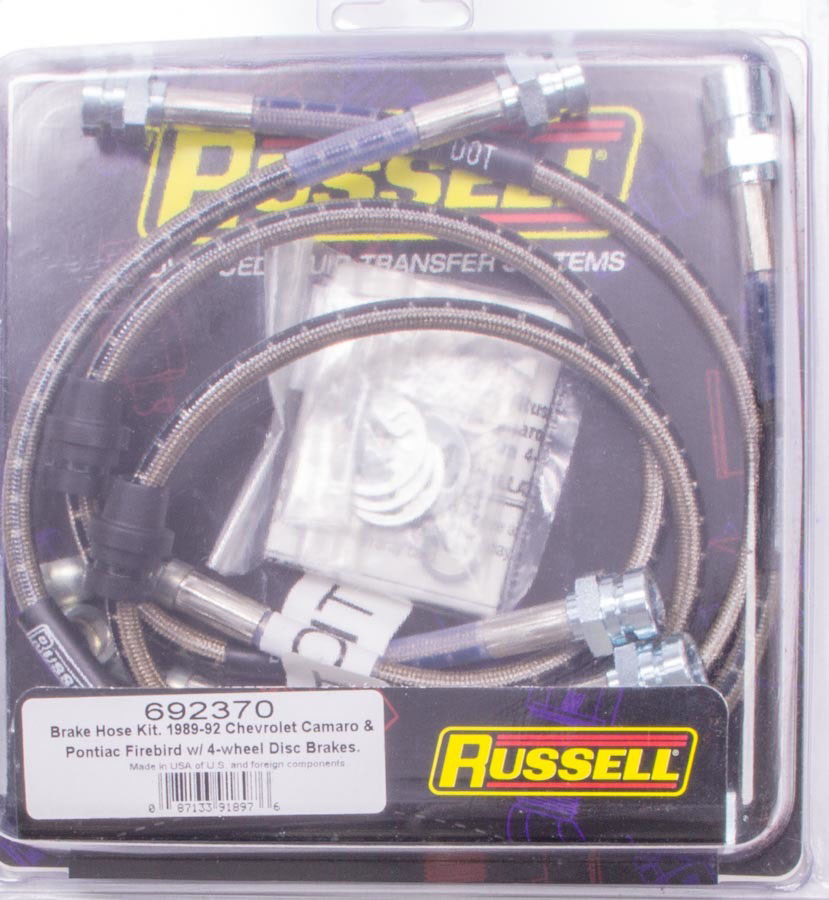 Russell 692370 | Performance 89-92 Pontiac Firebird/Trans Am Brake Line Kit; 1989-1992