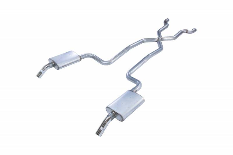 Pypes Exhaust SCC10R | Pypes Corvette C3 2.5" Crossmember-back System Race Pro; 1974-1981