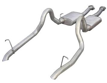 Pypes Exhaust SFM10V | System 409 Stainless Converter-back GT Violator Mufflers; 1987-1993