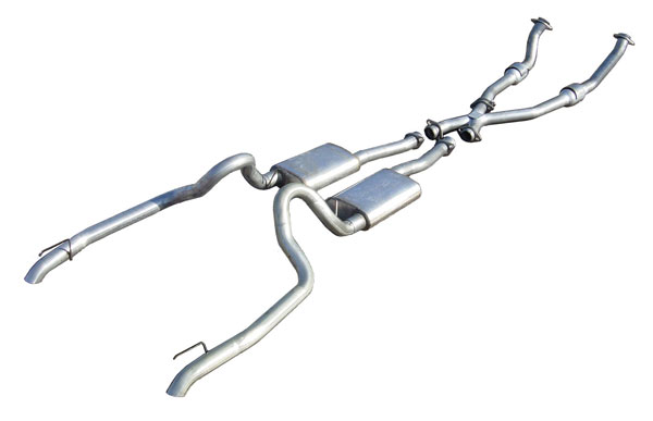 Pypes Exhaust SFM53 | Pypes V6 Mustang Exhaust System with catted xpipe True Duals; 1998-2004