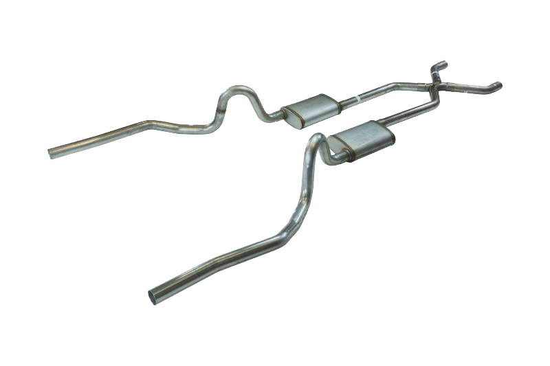 Pypes Exhaust SGA12 | Pypes GTO Crossmember-back Exhaust System w / X pipe Valance Exit - MO MUFFLERS; 1970-1971