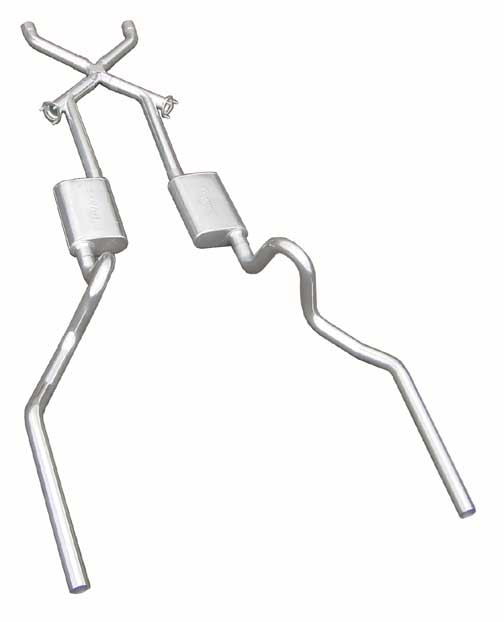 Pypes Exhaust SGA14V | Pypes GTO 3" Crossmember-back System w / X change Violator; 1964-1972