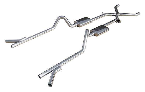 Pypes Exhaust SGC11SS | Pypes Pypes Chevy 2.5" Crossmember-back System w/ Xchange No Mufflers 304 Stainless; 1955-1957