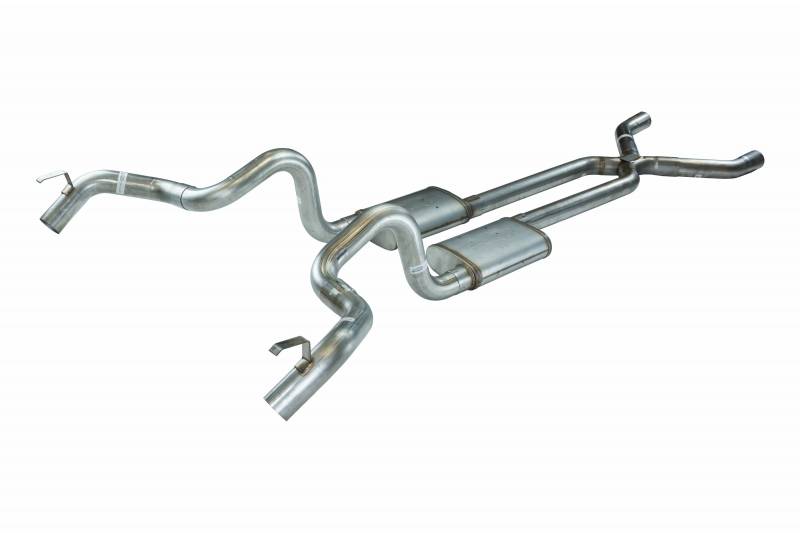 Pypes Exhaust SGF13 | Pypes Firebird Crossmember-back Systems 3" Rear-Exit w/ X-pipe No Mufflers; 1970-1981